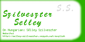 szilveszter selley business card